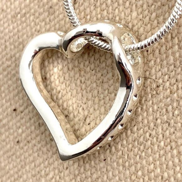 Open Heart Crystal Friendship Necklace Gift Made with Crystals from Swarovski NE - Picture 5 of 9